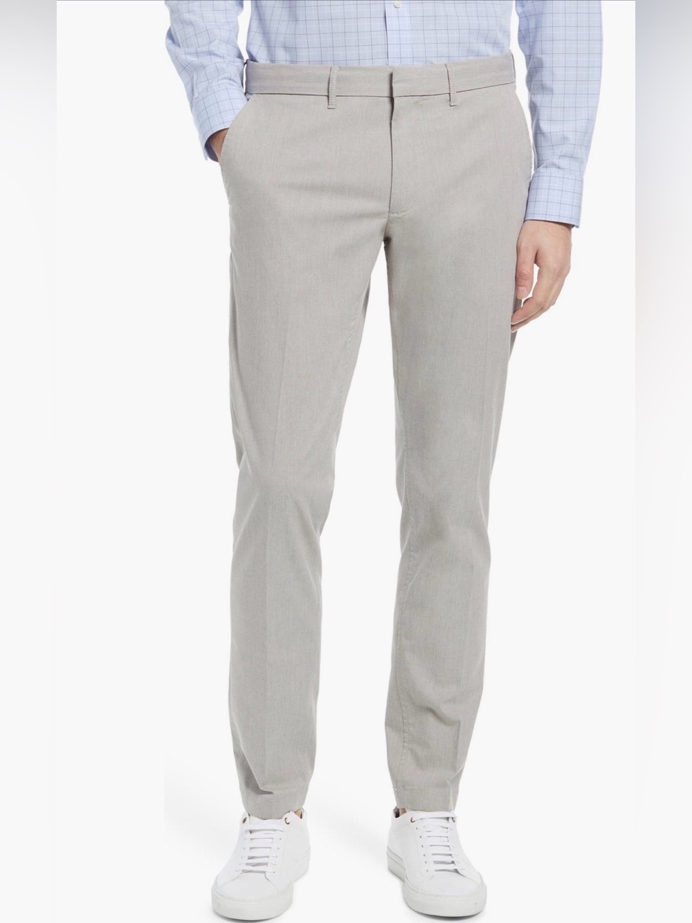 Nordstrom Men's Tech-Smart Slim Dress Pants - Light Gray 29x32